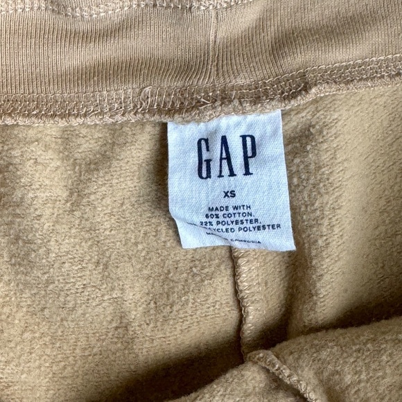 GAP Classic Casual Style Camel Beige Soft Fleece Jogger Sweatpants Size XS - Picture 5 of 13
